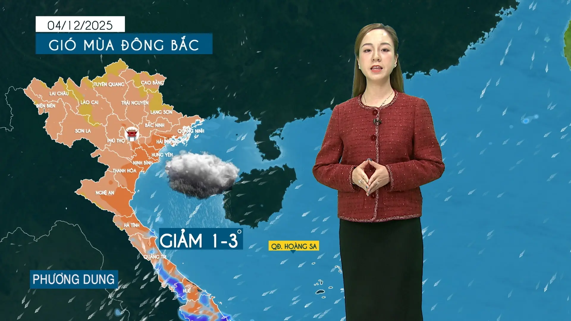 Dự báo thời tiết tối | 04/12/2025